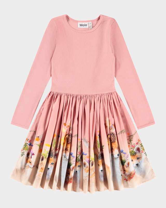 Girl's Casie Poplin-Skirt Dress, Size 7-10